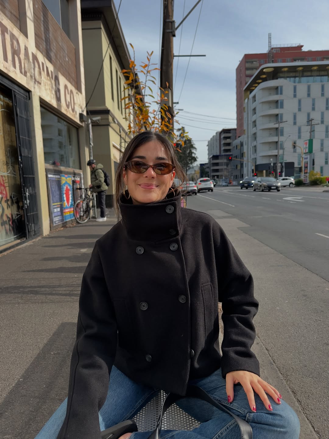 Drune | Jacke - Wollmischung - Oversized Fit - Stehkragen - Doppelreihige Knöpfe