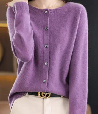 Drune | Strickjacke mit O Ausschnitt Damenpullover