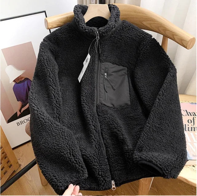 Drune | Herren Full-Zip Jacke - Texturierte Oberfläche mit Reißverschluss-Brusttasche