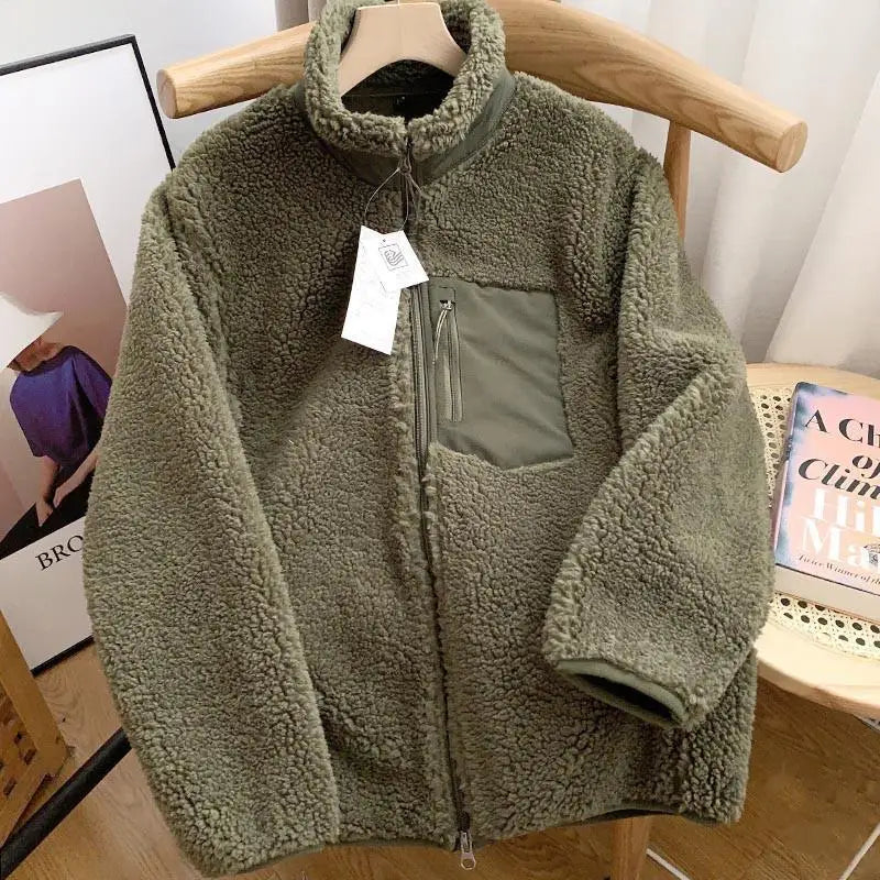 Drune | Herren Full-Zip Jacke - Texturierte Oberfläche mit Reißverschluss-Brusttasche