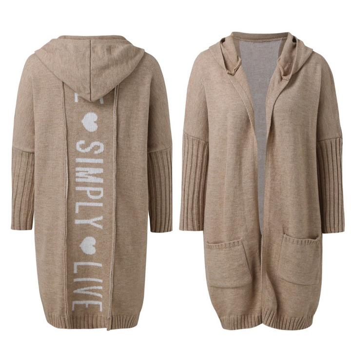 Drune | langer Cardigan mit Kapuze Weich & Warm