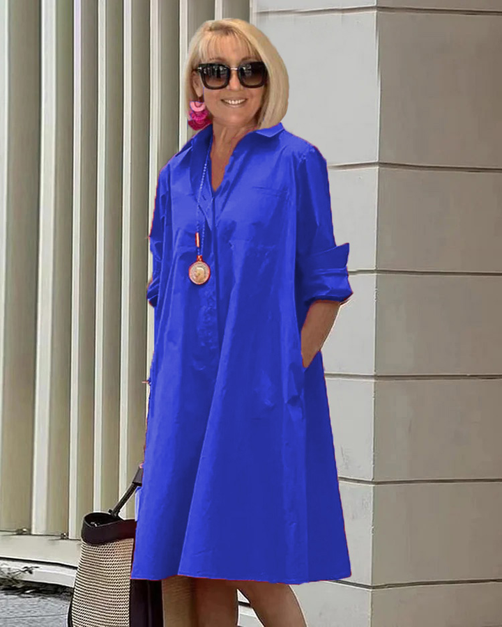 Drune | Elegantes Mittelanges Kleid für Damen - Stilvolles Midi Kleid