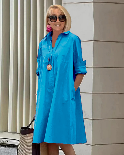 Drune | Elegantes Mittelanges Kleid für Damen - Stilvolles Midi Kleid