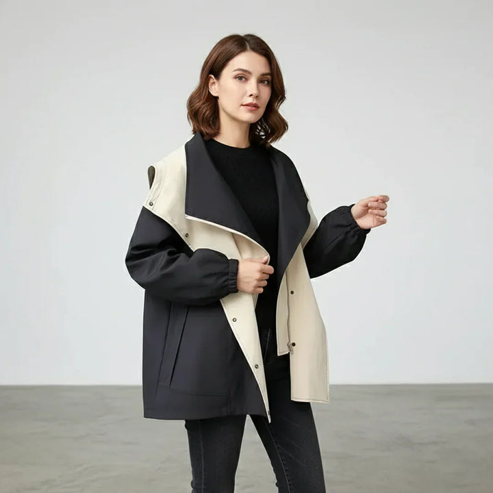 Drune | Jacke mit Kapuze Übergröße Herbstjacke Damenjacke