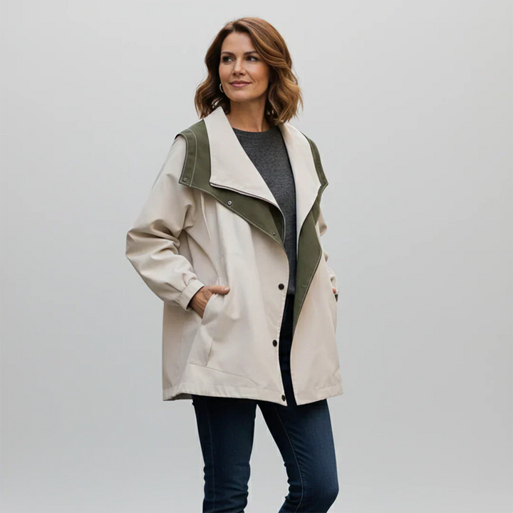 Drune | Jacke mit Kapuze Übergröße Herbstjacke Damenjacke
