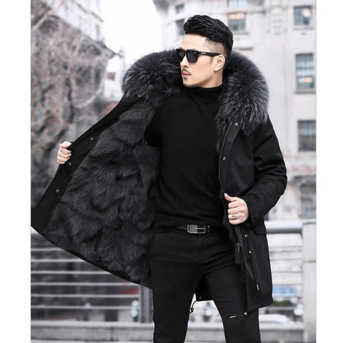 Drune | Warme Parka mit Kapuze für Herren Winter