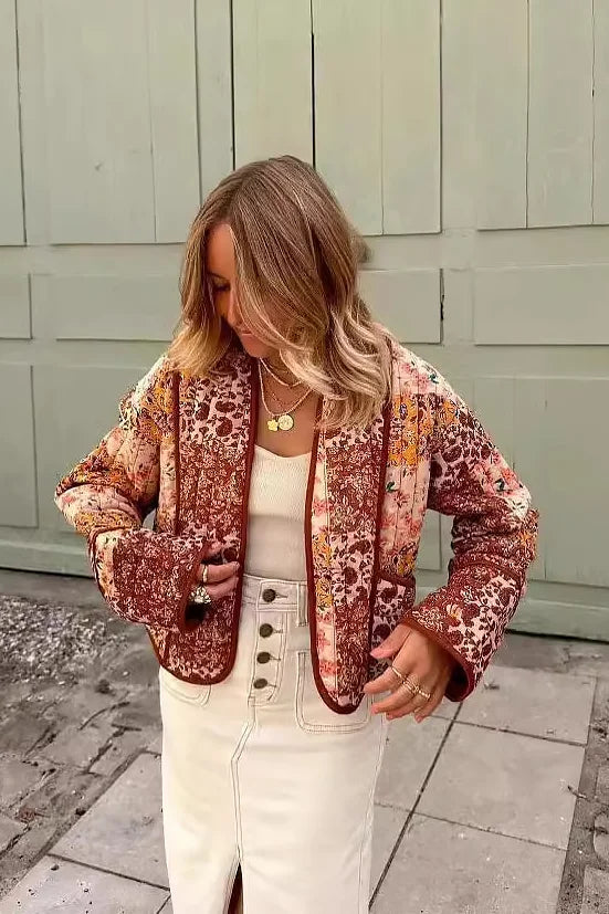 Drune | Jacke Blumen Leichtgewichtig Ge Quiltete Jacke Damenjacke