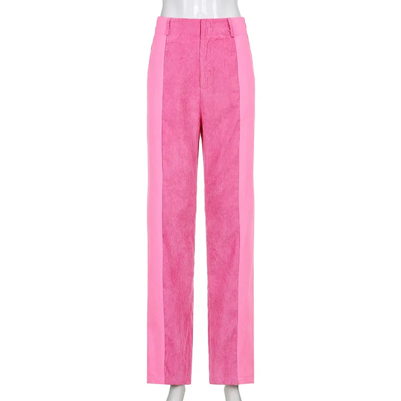 Drune | Gerippte Hose mit Hoher Taille