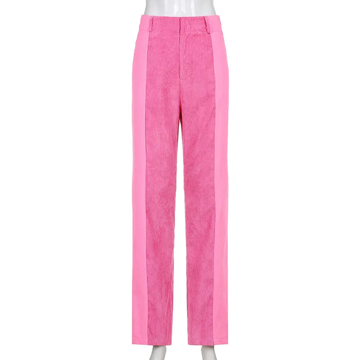 Drune | Gerippte Hose mit Hoher Taille