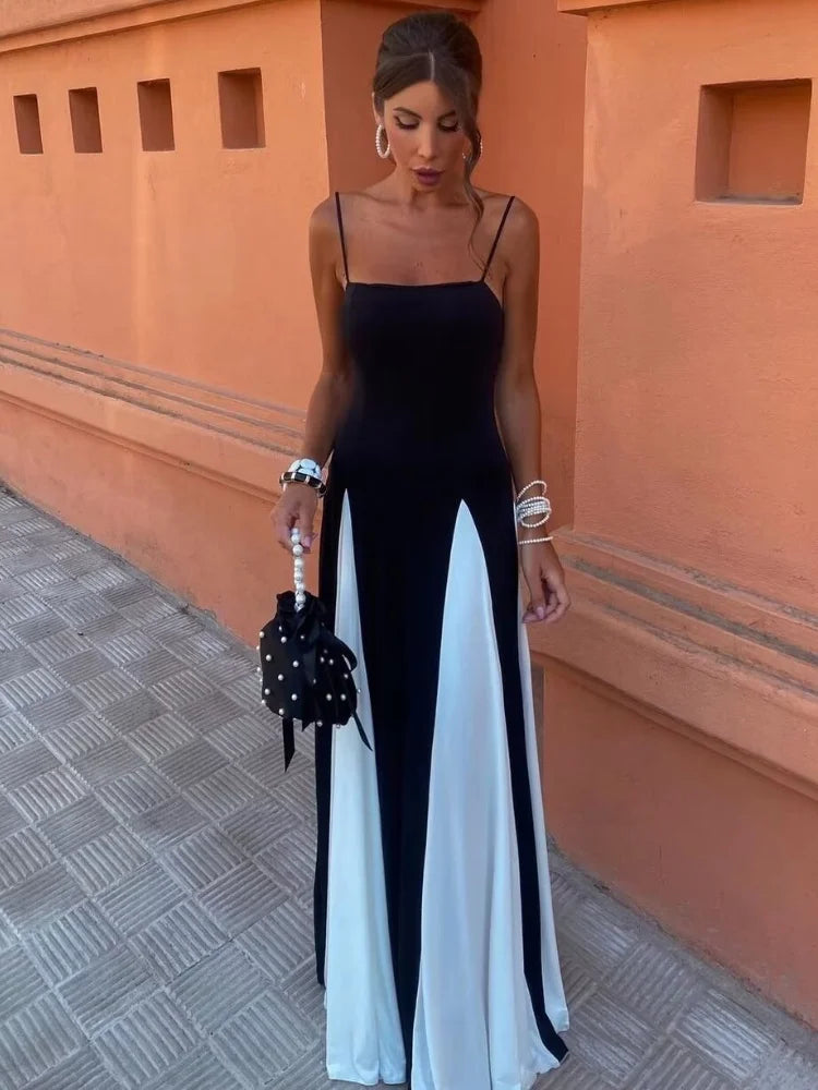 Drune Kleid - Schwarz und weiß geteilt - Polyester - Sommer