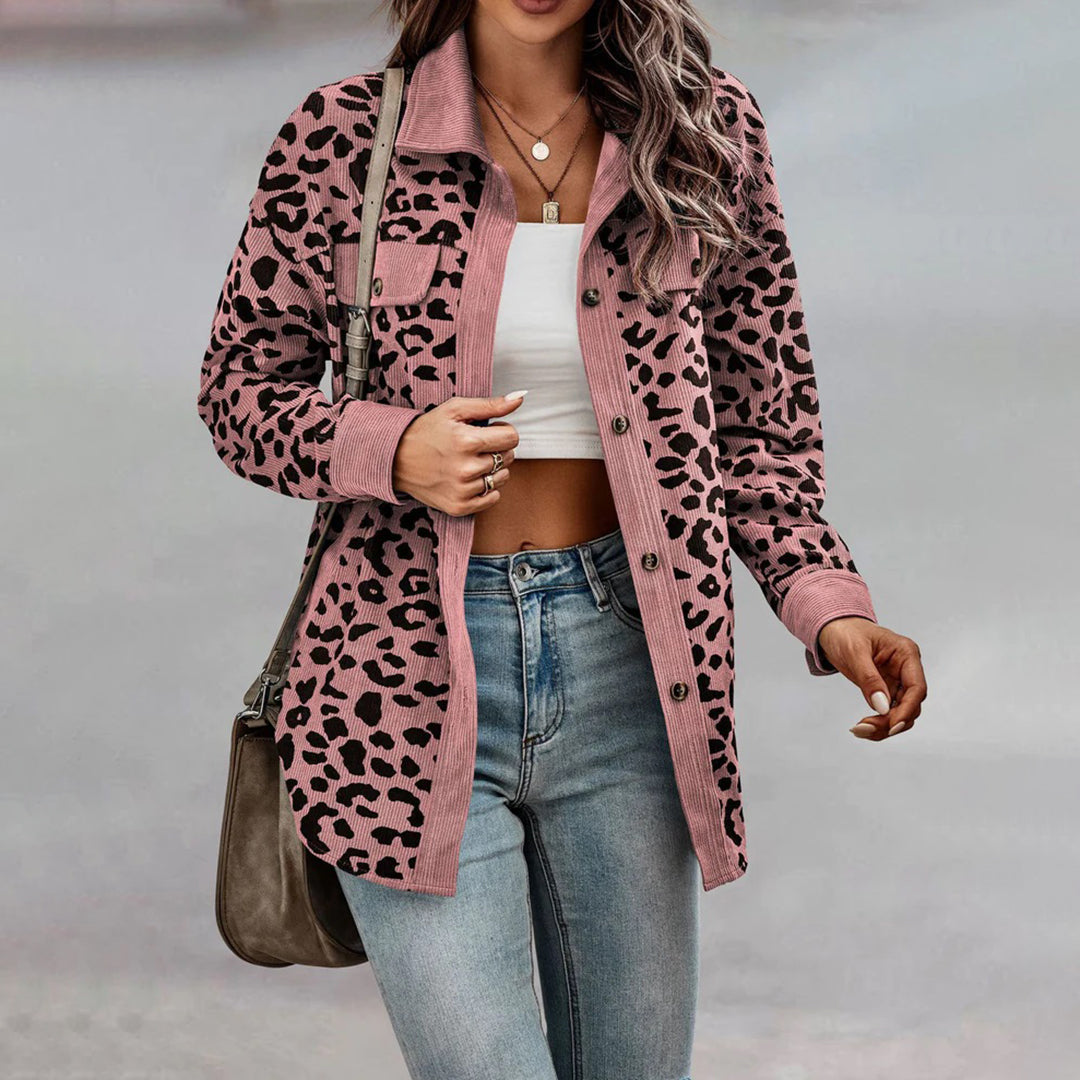 Drune | Modische Jacke mit Leopardenmuster