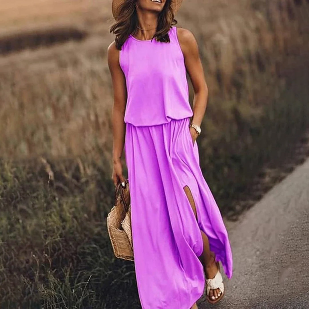Drune - Lässiges Sommerkleid mit Schlitz