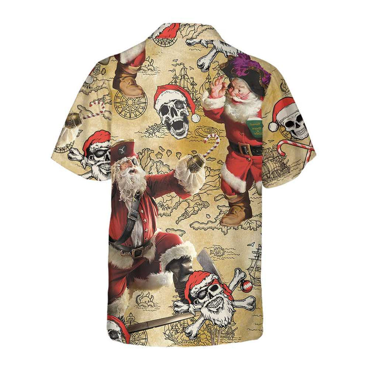 Drune | Pirat Weihnachtsmann Hawaiian Shirt, Lustiges Weihnachtsmann Shirt für Männer, Bestes Geschenk für Weihnachten