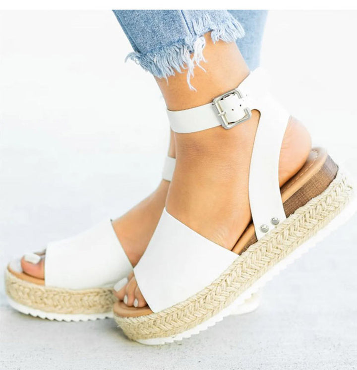 Drune | Sandalen Damen Knöchelriemen Espadrille Schuhe für den Sommer