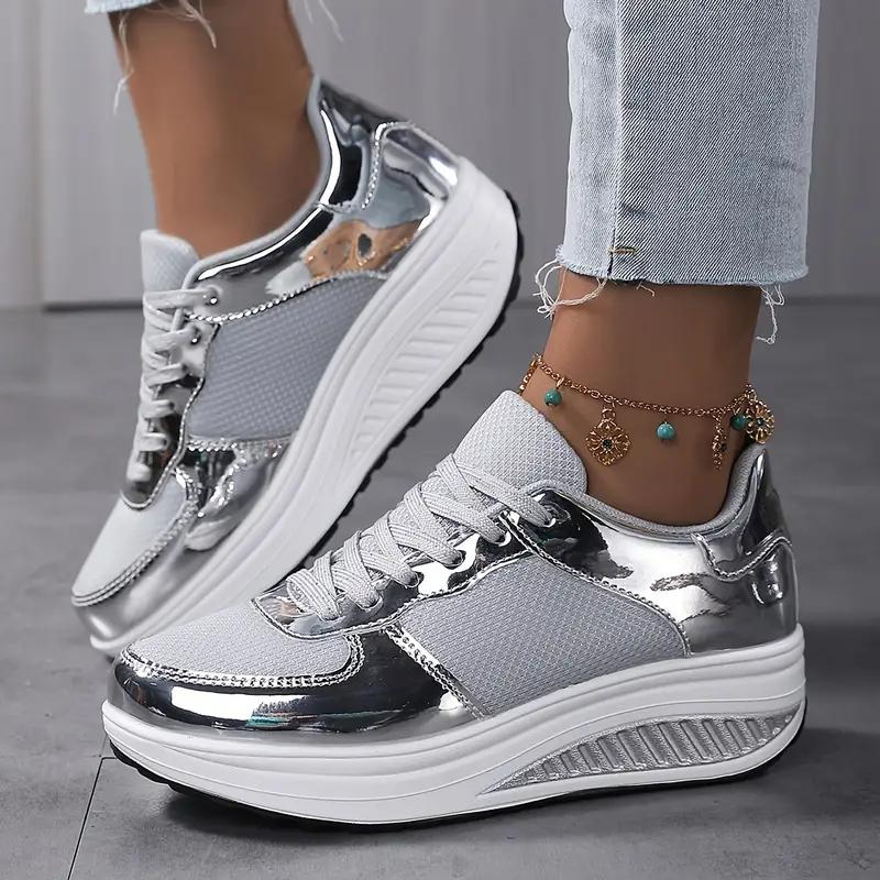 Drune | Sneakers, Bequem, Schnürsenkel, Frauenschuhe, Mesh-Sneakers