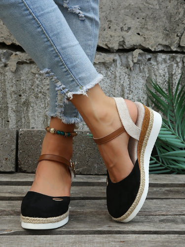 Plattformsandalen | Knöchelriemen | Orthopädisch | Espadrilles | Damensandalen Drune