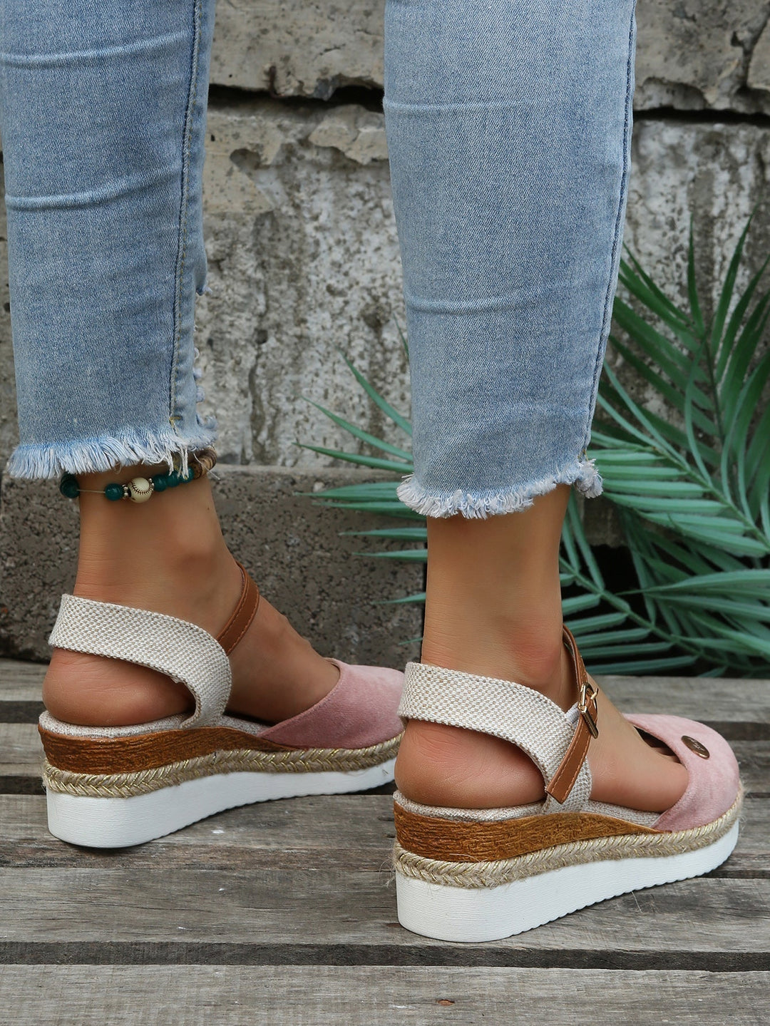 Plattformsandalen | Knöchelriemen | Orthopädisch | Espadrilles | Damensandalen Drune