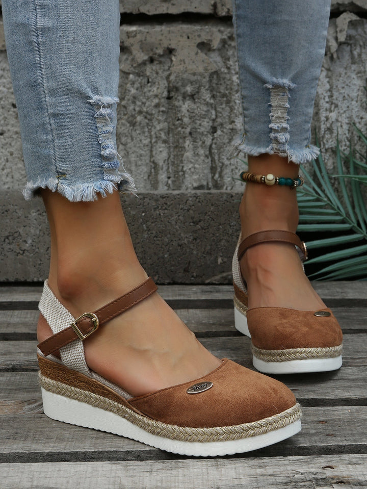 Drune | Sandalen Knöchelriemen Orthopädische Espadrilles Damensandalen