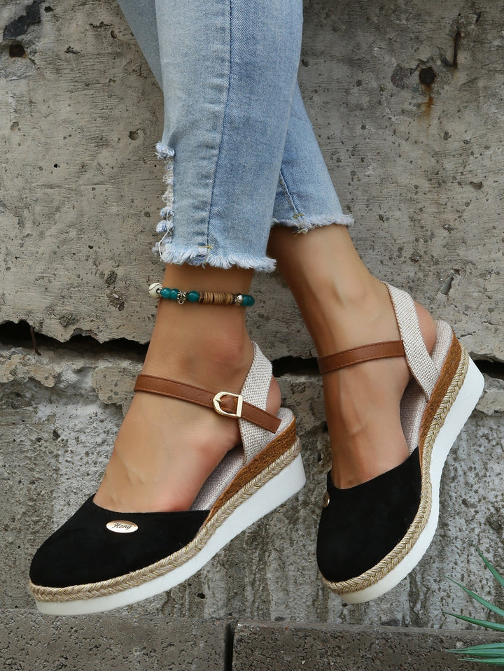 Plattformsandalen | Knöchelriemen | Orthopädisch | Espadrilles | Damensandalen Drune
