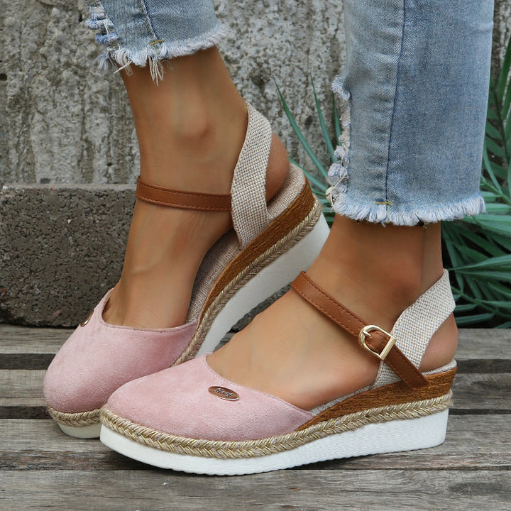Drune | Sandalen Knöchelriemen Orthopädische Espadrilles Damensandalen