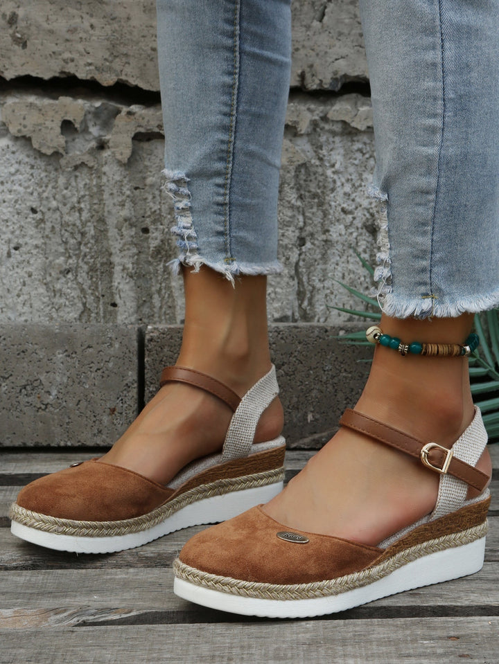 Plattformsandalen | Knöchelriemen | Orthopädisch | Espadrilles | Damensandalen Drune