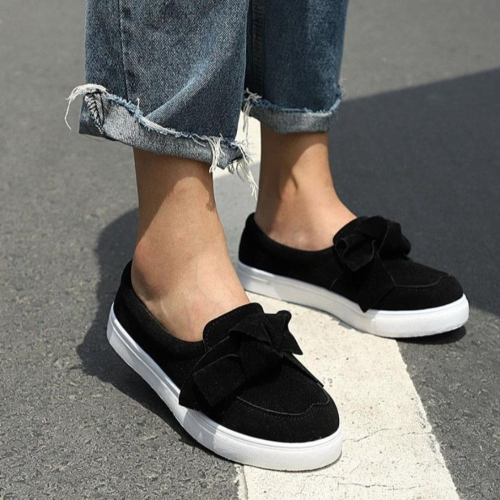 Drune | Plattform Slip on Schleife Nähen Loafers