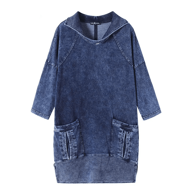 Drune | Plus Size Strick Denimjacke Für Kurvenreiche Figuren