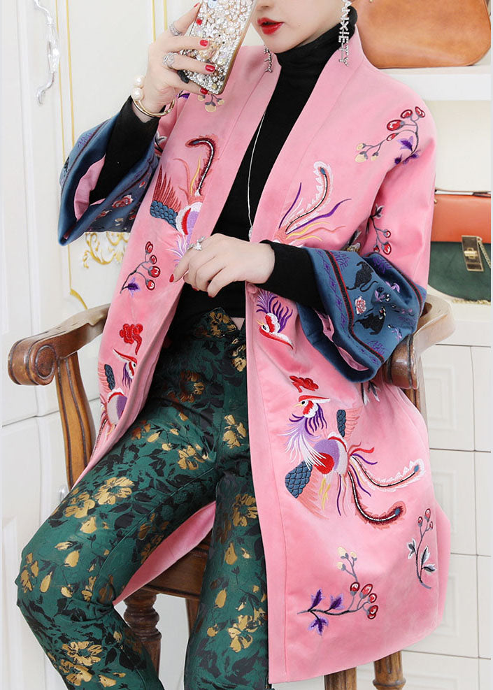 Drune | Größe Pink Oriental Velours warme Wintermäntel