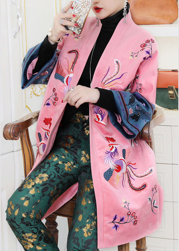 Drune | Größe Pink Oriental Velours warme Wintermäntel