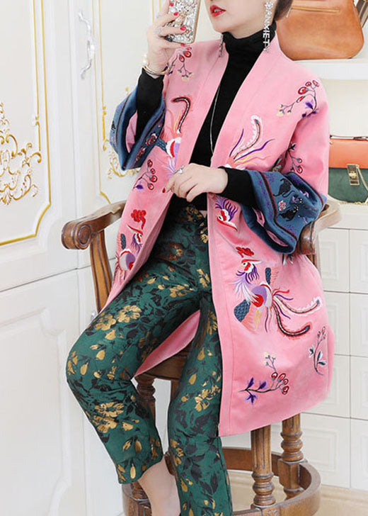 Drune | Größe Pink Oriental Velours warme Wintermäntel