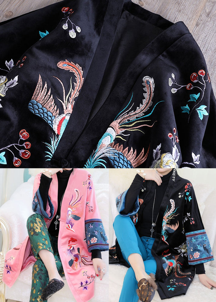 Drune | Größe Pink Oriental Velours warme Wintermäntel