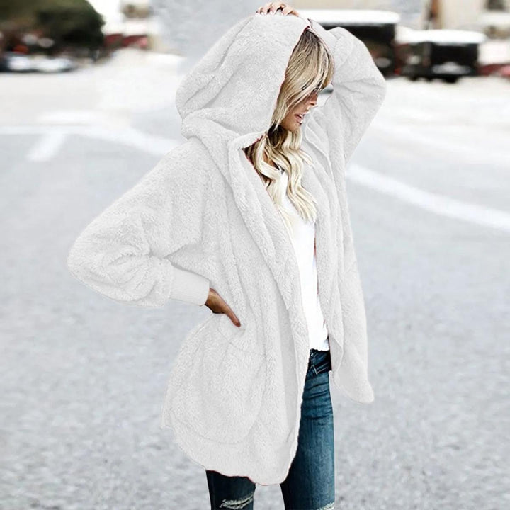 Drune | Plus Size Samt Kapuzen Wintermantel