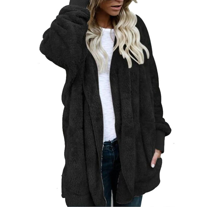 Drune | Plus Size Samt Kapuzen Wintermantel