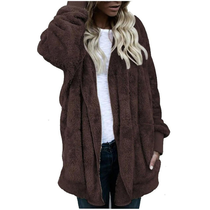 Drune | Plus Size Samt Kapuzen Wintermantel