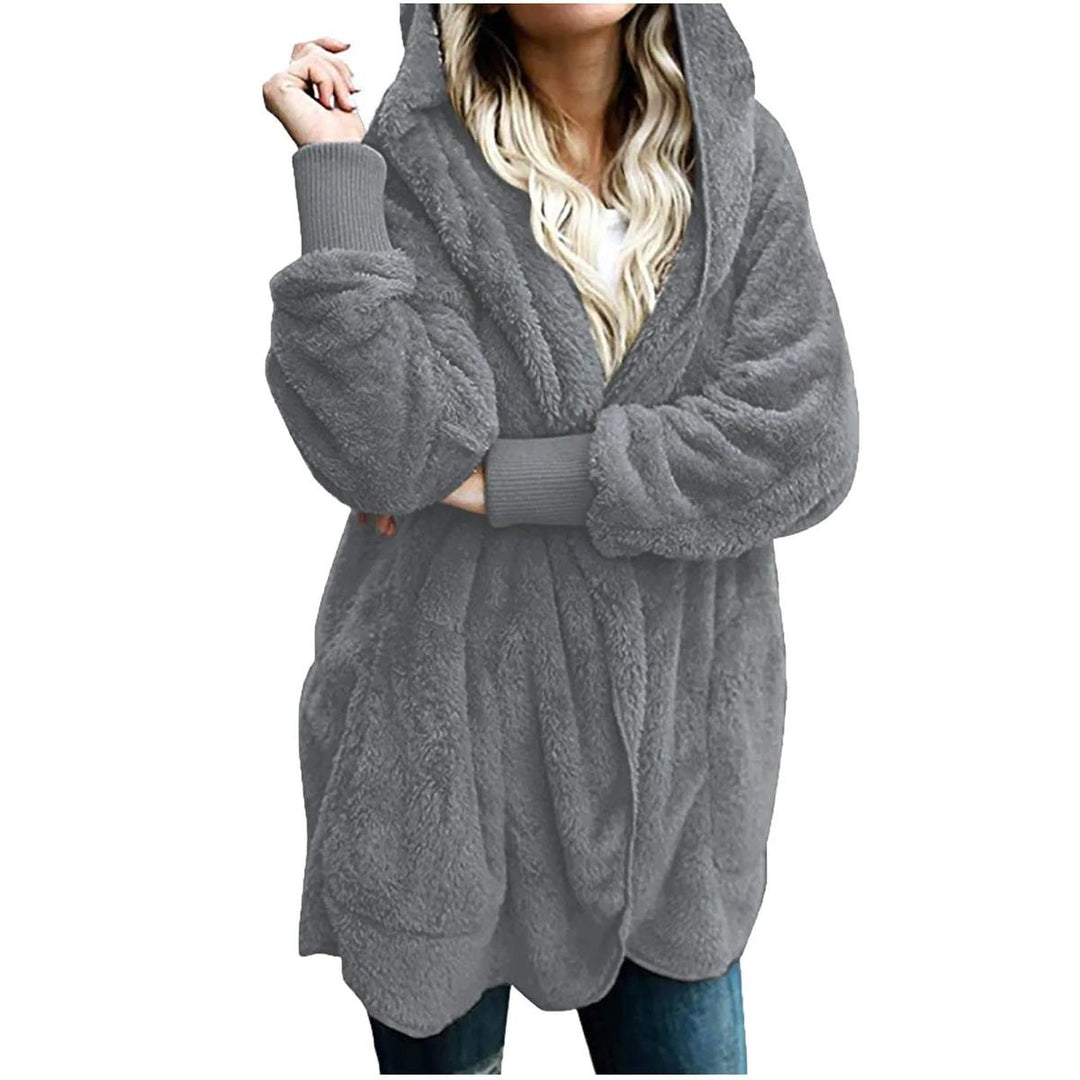 Drune | Plus Size Samt Kapuzen Wintermantel
