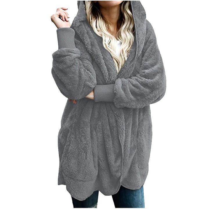 Drune | Plus Size Samt Kapuzen Wintermantel