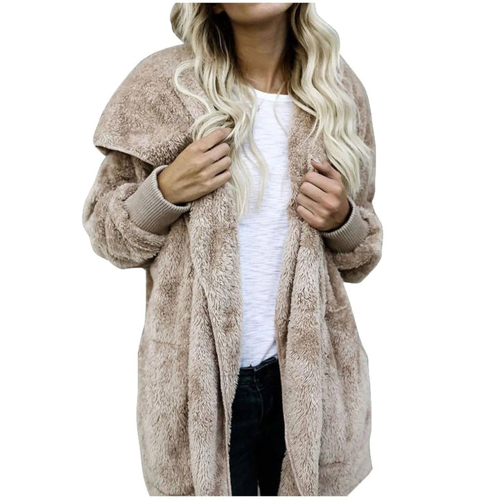 Drune | Plus Size Samt Kapuzen Wintermantel