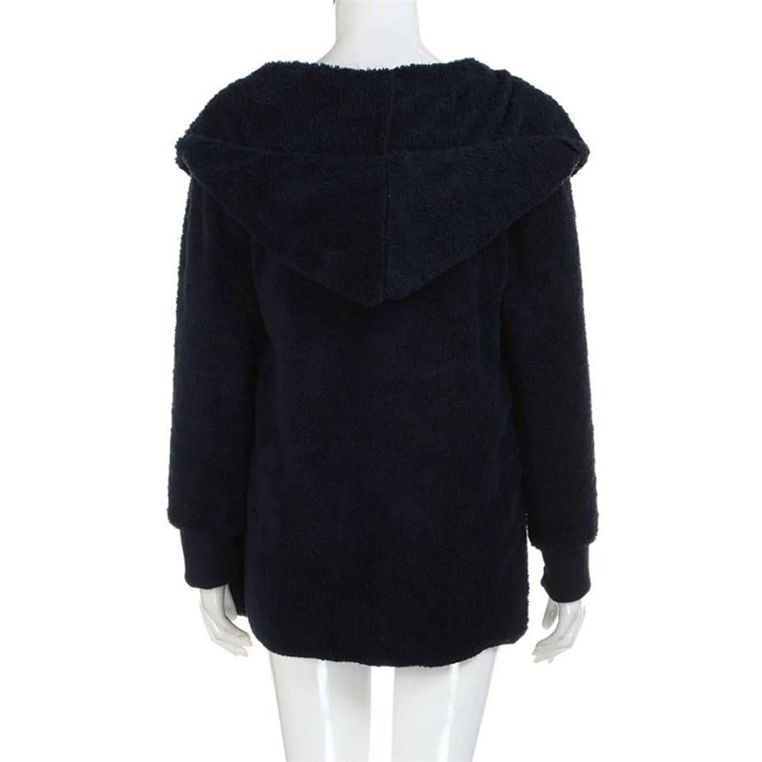 Drune | Plus Size Samt Kapuzen Wintermantel