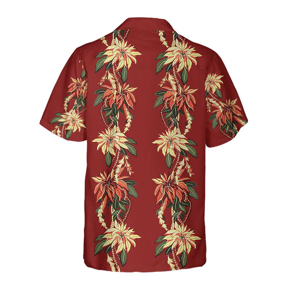 Drune | Weihnachts-Poinsettia-Hawaiianshirt, Vintage-Weihnachtshemd, Beste Weihnachtsgeschenkideen