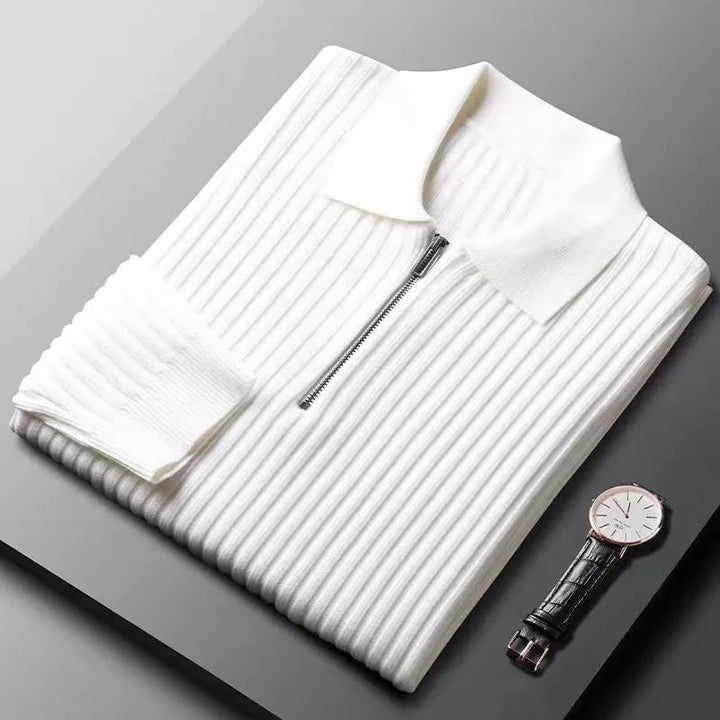 Drune | Polo Sweatshirt für Herren, Reißverschluss - Winter