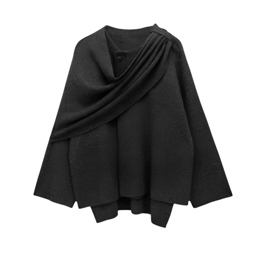 Drune | Wolle Herbst Poncho Cape Damenüberjacke