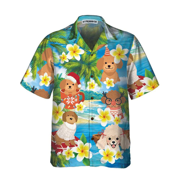 Drune | Pudel Ich Wünsche Dir Ein Frohes Weihnachten Hawaihem Shirt, Weihnachts Pudel Shirt, Beste Weihnachtsgeschenk Idee