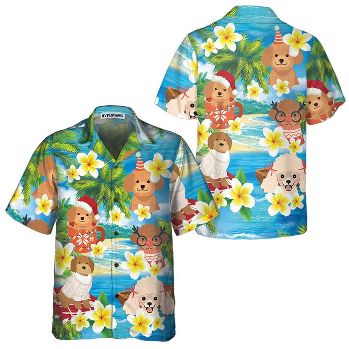 Drune | Pudel Ich Wünsche Dir Ein Frohes Weihnachten Hawaihem Shirt, Weihnachts Pudel Shirt, Beste Weihnachtsgeschenk Idee