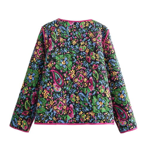 Drune - Damen Blumen bestickte Jacke