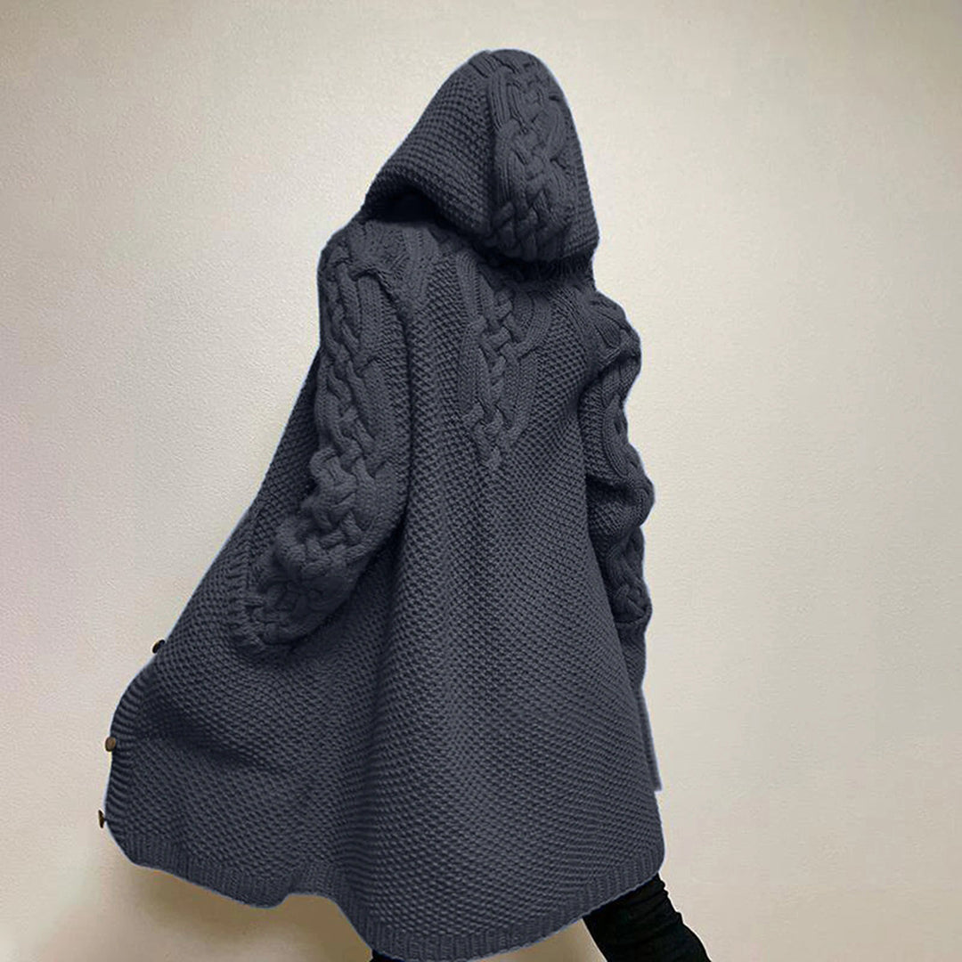 Drune | Strick Cardigan mit Kapuze und Taschen Acryl Komfortabel und Warm