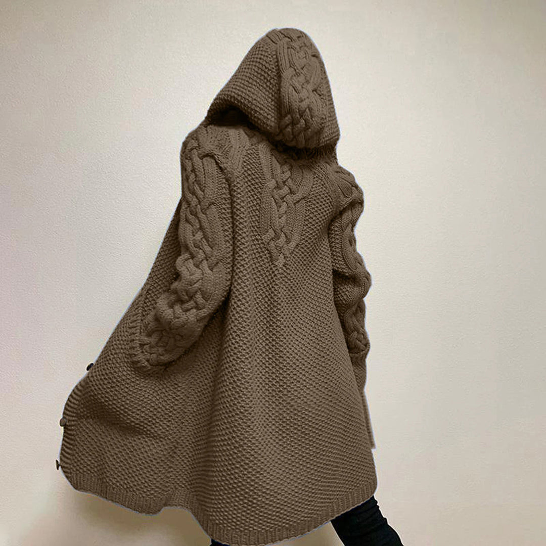 Drune | Strick Cardigan mit Kapuze und Taschen Acryl Komfortabel und Warm