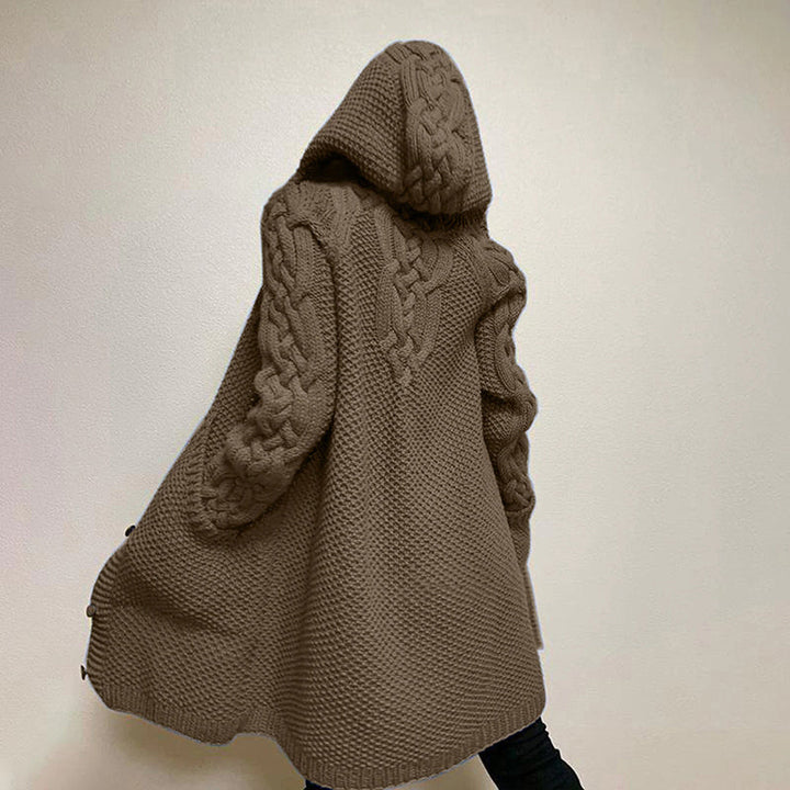 Drune | Strick Cardigan mit Kapuze und Taschen Acryl Komfortabel und Warm