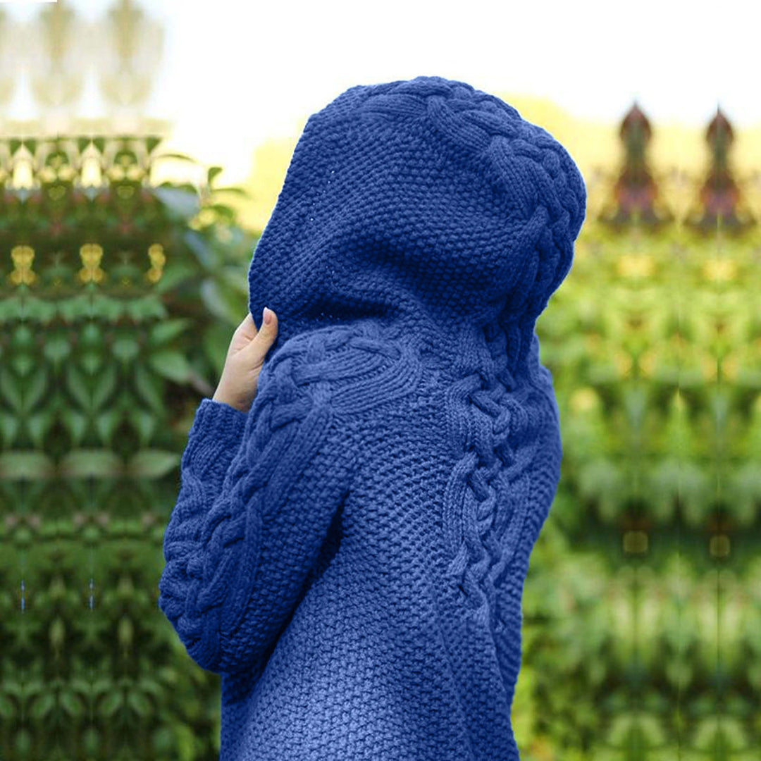 Drune | Strick Cardigan mit Kapuze und Taschen Acryl Komfortabel und Warm
