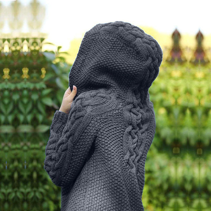 Drune | Strick Cardigan mit Kapuze und Taschen Acryl Komfortabel und Warm