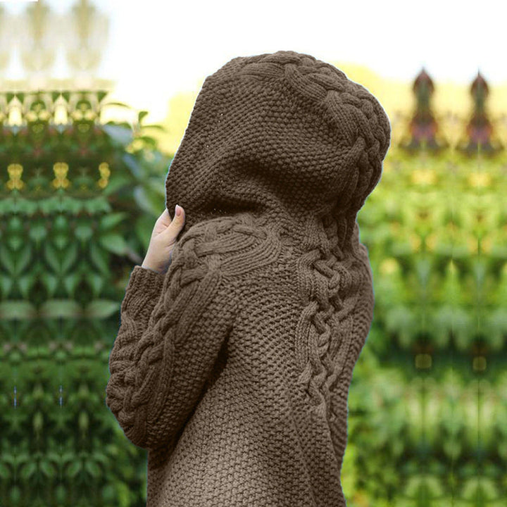 Drune | Strick Cardigan mit Kapuze und Taschen Acryl Komfortabel und Warm